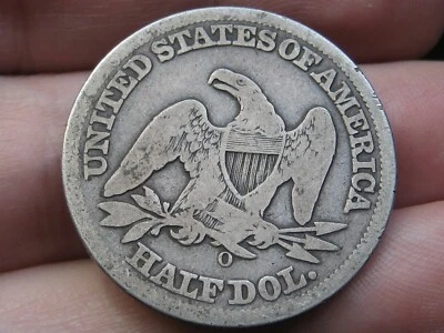 1849 O Silver Seated Liberty Half Dollar- New Orleans, About Good Details - Image 1 of 3