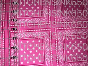 Custom Barb Bandana Cotton Fabric 100% Cotton 1/4YARD 9” X 56” - Picture 1 of 1