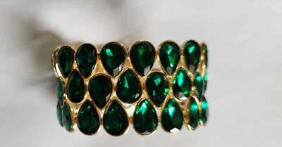 Fancy эластичной браслет зеленый/золотой - новый - Изображение 1 из 2