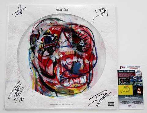 HALESTORM SIGNED REANIMATE 3.0 COVERS EP VINYL RECORD ALBUM LP AUTOGRAPH JSA COA Cover