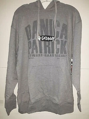 Danica Patrick Nascar Go Daddy Adult Grey Hooded Sweatshirt, Medium - Image 1 of 4