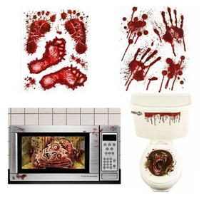 HALLOWEEN CLING DECORATIONS - WINDOW MICROWAVE WALL TOILET - Picture 1 of 8