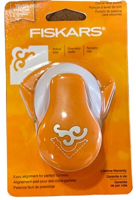 Fiskars Corner Lever Punch Scrapbook Paper Punch-New! - Image 1 of 2