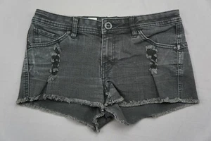 Volcom High Voltage Destroyed Denim Short Shorts. Black, Women's Size 7. GUC!! - Picture 1 of 5