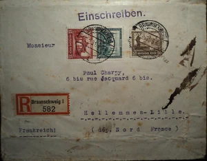 DN Deutsches Reich (1930) 453 MiF mit S 76 auf Einschreiben .... MW: mind. 165.- - Picture 1 of 2