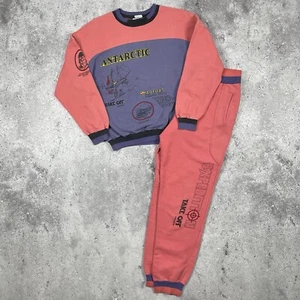 Vintage Adidas Take Off Antarctic Expedition Sweatsuit Sweatshirt + Sweatpants M - Picture 1 of 11