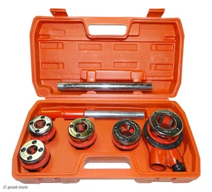RATCHET PIPE THREADER SET – NPT threading dies – plumbing hand tools - Picture 1 of 1