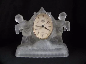Cherub Clock Vatican Library Collection Crystal Clear Mantel Clock Decorative - Picture 1 of 12