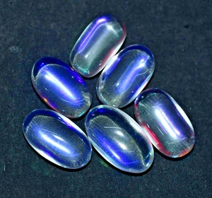 109.05 CT Natural Rainbow Color Mystic Quartz Lot Of 6 Pcs Tumble Shape Gemstone - Picture 1 of 6