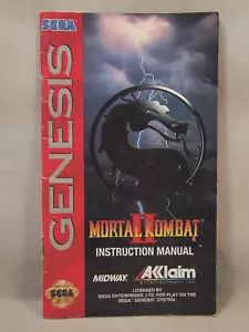Mortal Kombat II (SEGA Genesis) Authentic MANUAL ONLY - Picture 1 of 6