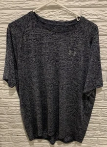 Under Armour The Tech Tee, Heatgear, T-Shirt Blu Heather, Uomo XL, Vestibilità Larga - Foto 1 di 5