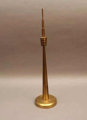 Fernsehturm Stuttgart - Alte Metalldreherarbeit Fritz Leonhardt 1960er Jahre F5 - Bild 1 von 4