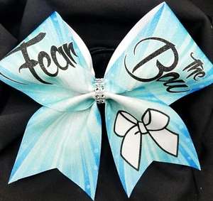 Cheer Bow - Fear The Bow  - Glitter - Hair Bows - Picture 1 of 1