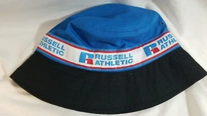 New mens russell Athletic Blue Black bucket hat cap Boat Rain - Picture 1 of 2