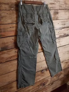 Aeropostale Pants Mens 30x32 Vintage Baggy Cargo Spec A07-06 Gray Green Dragon - Picture 1 of 12