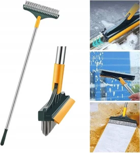Grout Scrubbing Cleaning Brush Floor Scrub Angled Stiff Deck Broom Long Handle - Picture 1 of 8