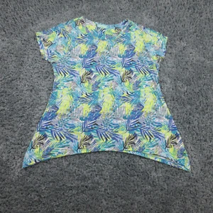 Anthony's Resort Wear Shirt Womens Large Blue Yellow Floral Pullover Top - Bild 1 von 15