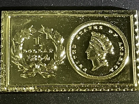 1854 USA Gold Dollars Numistamp Medal, LOW #413 ALL MY LISTS,  1979 Mort Reed Cover