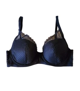 Sujetador Victoria's Secret Plunge Sujetador Negro Encaje Bajo Alambre Almohadillas Extraíbles 34D - Imagen 1 de 3