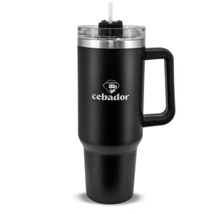 Taza térmica con pajita Cebador acero inoxidable botella térmica taza aislante 1,2 L - Imagen 1 de 8