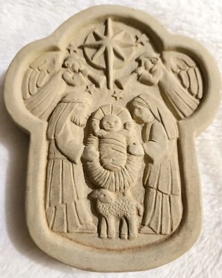 Belén Mundo en Paz Niño Jesús Pared Placa Piedra Cerámica ⭐Carruth Firmado 01' Foto 1 de 4