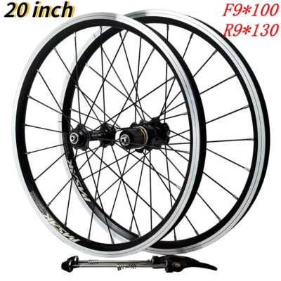 20 Inch 406mm MTB Bicycle Wheeles Folding Bike Wheelset 1-3/8" 451mm 7-12speed - Image 1 of 4