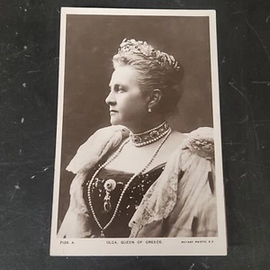 Königin Olga von Griechenland Royalty Echt Foto Postkarte - Bild 1 von 2