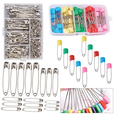Bunt & Silber Sicherheitsnadeln für Kunst Basteln DIY Nähen Hemming Babykleidung - Bild 1 von 4