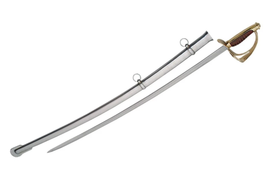 1840 US Army Cavalry Saber Sword 40" Stainless Steel Blade Wooden Handle - Image 1 of 1