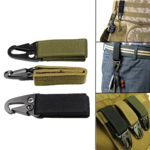 Gancho de llave militar de nailon hebilla de molle hebilla colgante exterior cinturón mosquetón clip - Imagen 1 de 15