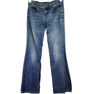 Tommy Hilfiger Jeans Women SZ 4R 29 x 30 Bootcut Skinny Blue Faded Stretchy Hipp - Picture 1 of 8