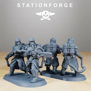 Imperial Soldiers of the Grim Guard x 1, Death Division, Flamer Korps - Picture 1 of 1