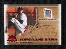 2005 Fleer National Pastime Red /99 Justin Verlander #FNB-JV Rookie Auto RC