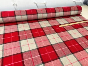 wool effect CHECK fabric PLAID ROMO  140 CMS WIDE DESIGNER MATERIAL upholstery - Picture 1 of 7