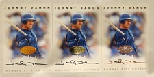 3- 1996 leaf signature Series JOHNNY DAMON AUTO Autograph BRONZE, GOLD, SILVER