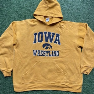 Sudadera de Lucha De Colección Iowa Hawkeyes Talla XL Amarilla Emitida por Equipo - Imagen 1 de 9