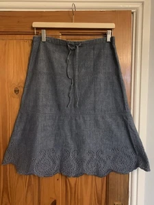 Next Denim Style 100% Cotton Skirt Size 10 - Picture 1 of 15