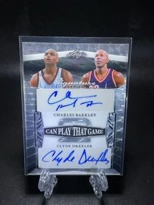 2025 Leaf Signature Series - Charles Barkley Clyde Drexler /1 Silver Vinyl #2C-8 - Picture 1 of 3