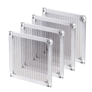 4Pack 120mm Computer Fan Filter Grills Stainless Steel Mesh Dustproof Case Cover - Photo 1/5