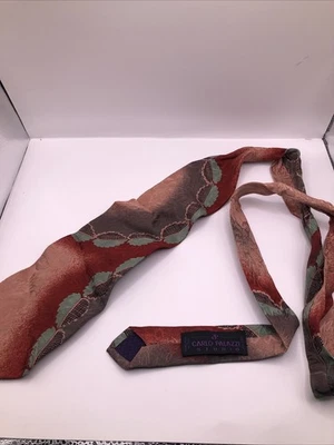 Traje de hombre Carlo Palazzi corbata patrón geométrico 100 % seda hecho en Italia talla única Foto 1 de 4