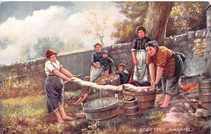 Scotland - A scottish washing - - Publ. Raphael Tuck and Sons - Picture 1 of 2