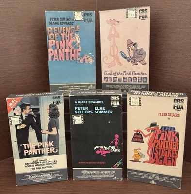 Vintage CBS Fox Pink Panther VHS Tape Lot! Peter Sellers Trail Strikes Revenge - Image 1 of 4