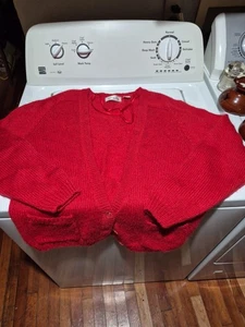 Penbrooke Lane Damen Medium Vintage V-Ausschnitt Mohair Strickjacke rot - Bild 1 von 8