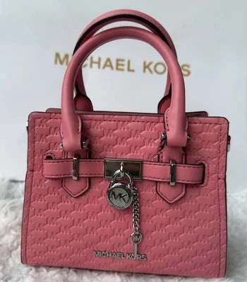 Bolso Bandolera Michael Kors Hamilton XS Mk Logo Tea Rose Foto 1 de 4