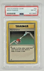 NM - MINT - 1999 Pokémon Shadowless Base Set Maintenance  #83  -  PSA 8 - Picture 1 of 2