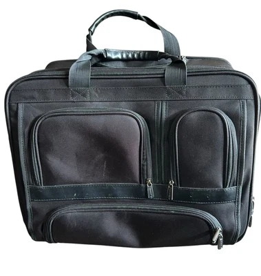 Delsey Black Rolling Daytimer Carry-On Wheeled Rolling Travel Business Breifcase - Image 1 of 4