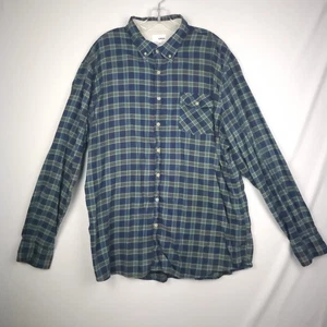 Men's Button Up Plaid Flannel Shirt Size XXL Sonoma - Picture 1 of 6
