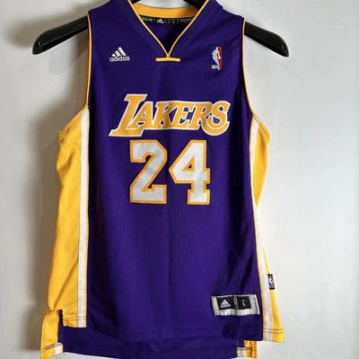 Camiseta Swingman Vintage Adidas NBA Kobe Bryant #24 LA Lakers Youth Tamanho Grande - Imagem 1 de 4