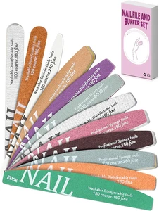 Set Di Lime per Unghie, 12 Pezzi Lime per Unghie Lime E Buffer per Unghie Natura - Foto 1 di 12