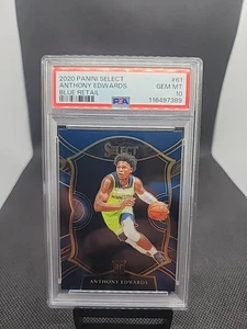 Anthony Edwards 2020 Panini Select azul venta al por menor radiocontrol novato #61 PSA 10 GEMA COMO NUEVO - Imagen 1 de 2